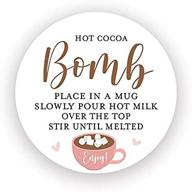 round hot chocolate bomb stickers event & party supplies logo