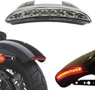 анкиа мотоцикл чоппед задний крылышко с краем светодиодного тормозного фонаря с номерным знаком стоп фонарь габаритный поворотный лампы для harley sportster xl883n 1200n xl1200v xl1200x (прозрачный) логотип