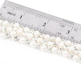 img 2 attached to 💎 Ravishing Rhinestone Pearls: Elegant Thin Creamy Sash Belt for Wedding - Ideal for Brides and Bridesmaids