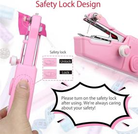 img 2 attached to 🧵 ZEROTONE Handheld Sewing Machine: Portable Mini Electric Handy Stitch for Fabric, Clothing, Kids and Pets - Convenient for Household & Travel Use (Pink)