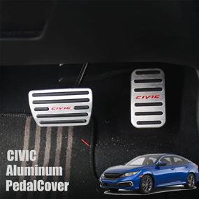 img 2 attached to High-quality Gas Pedal Covers Kit for Honda 10th and 11th Civic - Anti-Slip, No Drilling, Red, Aluminium Alloy (2016-2020, 2022)