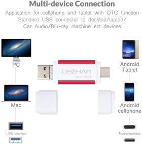 img 3 attached to 📱 Leizhan 64GB 3-in-1 Type-C and Micro USB Flash Drive with OTG Function - USB-C Drive for Android Phone, Compatible with Samsung Galaxy S10 to S3, Google Pixel XL - Picture Stick for Enhanced Data Storage