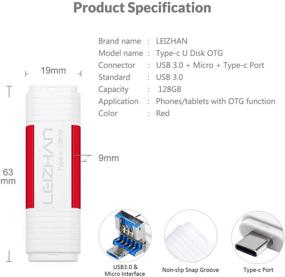 img 1 attached to 📱 Leizhan 64GB 3-in-1 Type-C and Micro USB Flash Drive with OTG Function - USB-C Drive for Android Phone, Compatible with Samsung Galaxy S10 to S3, Google Pixel XL - Picture Stick for Enhanced Data Storage