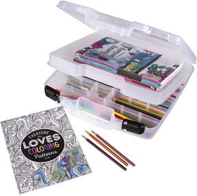 img 1 attached to ArtBin 6961AB Quick View Deep Base Carrying Case with Removable 🎨 Dividers, Portable Art & Craft Storage Box, 15-Inch, Translucent Clear - Enhanced SEO