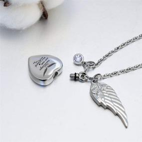 img 3 attached to 💖 Heart Urn Necklace for Ashes with 12 Birthstones - Cremation Jewelry for Ashes - Your Wings Were Ready, My Heart Was Not: An SEO-friendly Product Title