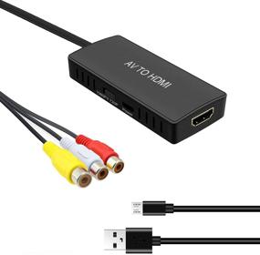 img 4 attached to Преобразователь RCA в HDMI AV в HDMI адаптер: улучшите качество видео и аудио для Nintendo 64, PS2, ПК, Xbox, VHS, камеры DV и других устройств