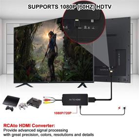 img 1 attached to Преобразователь RCA в HDMI AV в HDMI адаптер: улучшите качество видео и аудио для Nintendo 64, PS2, ПК, Xbox, VHS, камеры DV и других устройств