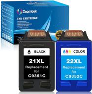 zepmtek remanufactured ink cartridge: hp 21xl 22xl compatible | officejet 4315 j3680 deskjet f2210 f4180 | 1 black, 1 tri-color logo