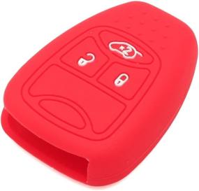 img 2 attached to SEGADEN Silicone Cover Protector Case Holder Skin Jacket Compatible With CHRYSLER DODGE JEEP Remote Key Fob CV4751 Red
