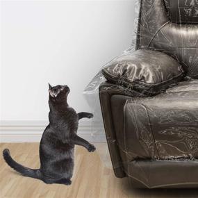 img 1 attached to Besti Plastic Couch Cover for Pets - Ultimate Clear Slipcovers for Big Sofas - Premium Furniture Protector for Home, Living Room - Shield Against Dust, Water, Dirt - Protect Upholstery from Dog and Cat Scratches, Pee, and Deter Their Sitting - Size: 96x42x40