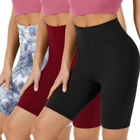 img 4 attached to 🩳 VALANDY High Waisted Biker Shorts for Women - 8" Soft Opaque Yoga Pants & Workout Shorts