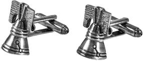 img 2 attached to 🔔 Liberty Bell Pair of MRCUFF Cufflinks for 4th of July - Presented in a Gift Box with Polishing Cloth