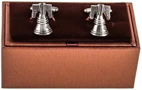 img 3 attached to 🔔 Liberty Bell Pair of MRCUFF Cufflinks for 4th of July - Presented in a Gift Box with Polishing Cloth