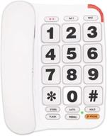 📞 jekavis j-p46 large button corded phone: 40db amplified phones for hearing impaired and low vision - ideal landline phones for elderly with speed dial, wall mountable logo