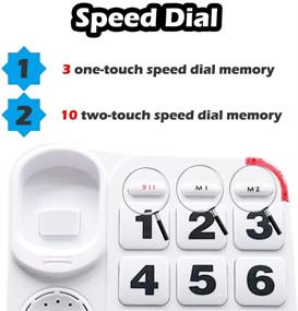 img 1 attached to 📞 JeKaVis J-P46 Large Button Corded Phone: 40dB Amplified Phones for Hearing Impaired and Low Vision - Ideal Landline Phones for Elderly with Speed Dial, Wall Mountable