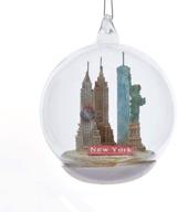 new york city landmark glass ball christmas tree ornament by kurt adler - c8948ny logo