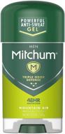 🏔️ mitchum mountain air clear gel antiperspirant & deodorant for men - 3.4 oz logo