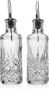 img 1 attached to 🍶 Godinger Dublin Collection Oil and Vinegar Dispenser Cruet Set - Condiment Pourer Bottle