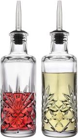 img 2 attached to 🍶 Godinger Dublin Collection Oil and Vinegar Dispenser Cruet Set - Condiment Pourer Bottle