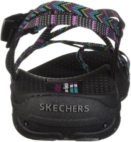 img 2 attached to Сандалии Skechers Reggae Islander на женскую ногу с многополосной перекладной обувью