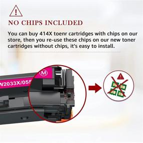 img 3 attached to 🖨️ Premium Compatible Toner-Cartridges by Toner Kingdom for HP 414X High Yield W2020X 414A - 4-Pack Set (with Chips) – HP Color Pro MFP M479fdw M454dn M479fdn M454dw Toner Printer