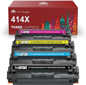 img 4 attached to 🖨️ Premium Compatible Toner-Cartridges by Toner Kingdom for HP 414X High Yield W2020X 414A - 4-Pack Set (with Chips) – HP Color Pro MFP M479fdw M454dn M479fdn M454dw Toner Printer