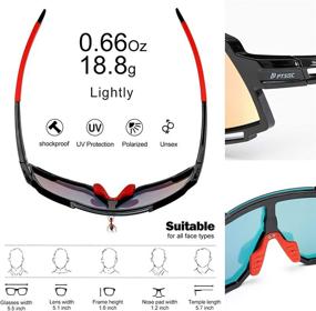 img 1 attached to PTSOC Sunglasses Lightweight Unbreakable Interchangeable Sports & Fitness