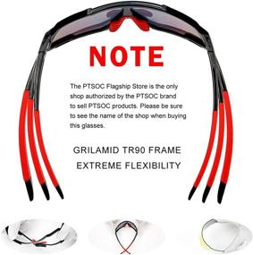 img 2 attached to PTSOC Sunglasses Lightweight Unbreakable Interchangeable Sports & Fitness