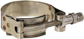 img 1 attached to 🔒 High-Quality HPS Stainless Steel T-Bolt Hose Clamp, 1.25" - 1.46" Range (32mm-37mm)