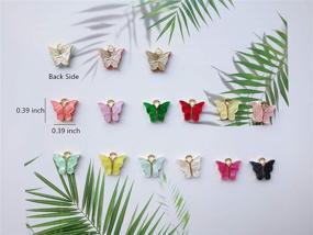 img 3 attached to 🦋 Vibrant 24-Piece Acrylic Butterfly Charms: Perfect for DIY Necklace, Bracelet, and Jewelry Making Projects