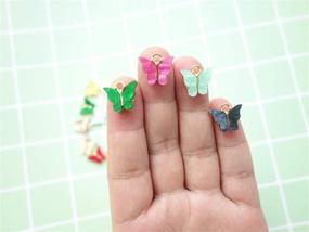 img 2 attached to 🦋 Vibrant 24-Piece Acrylic Butterfly Charms: Perfect for DIY Necklace, Bracelet, and Jewelry Making Projects