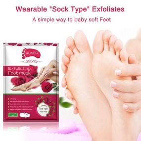 img 3 attached to CCbeauty Baby Moisturizing Softening Exfoliating Foot Mask Gel – Rose (3 Pairs/Box) for Men and Women