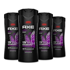 img 4 attached to AXE Excite Men's Body Wash 12H Refreshing Scent - Crisp Coconut & Black Pepper (16 oz, Pack of 4): Clean, Fresh, & Invigorating for Men