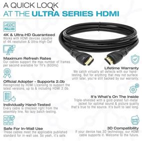 img 2 attached to 🔌 Кабель HDMI Mediabridge - 6 футов, высокоскоростной, ручная проверка, поддерживает 4K@60Гц и HDMI 2.0 - UHD, 18Gbps, канал передачи аудиосигнала