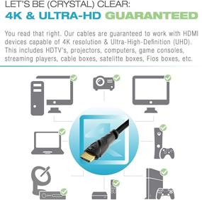 img 3 attached to 🔌 Кабель HDMI Mediabridge - 6 футов, высокоскоростной, ручная проверка, поддерживает 4K@60Гц и HDMI 2.0 - UHD, 18Gbps, канал передачи аудиосигнала