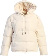 canada pullover puffer beige medium women's clothing logo