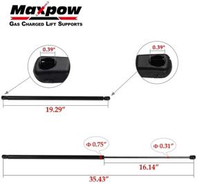 img 2 attached to 🔍 Maxpow C16-10944 Gas Prop Force 80 lbs per Prop - 35.43 Inches - Lift Supports Struts for Camper Rear Window and Tonneau Cover - Please Verify Extended Compressed Length and Force Prior to Purchase