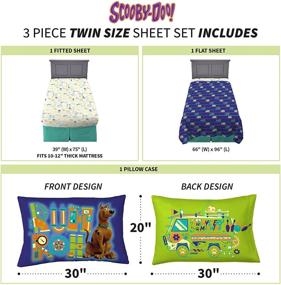 img 1 attached to 🐶 Super Soft Twin Size 3-Piece Scooby Doo Sheet Set - Franco Kids Bedding