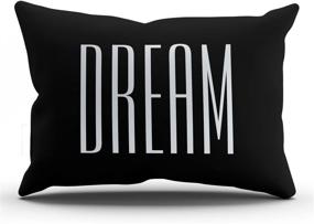 img 3 attached to 🌙 KEIBIKE Personalized Dream Quotes Chic Rectangle Lumbar Pillowcases - Black and White Art Throw Pillow Covers - 12x24 Inches - Zippered Cases - One Sided Design