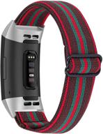 🔗 стильные круглые резинки joyozy для fitbit charge 3&fitbit charge 4 - регулируемый мягкий упругий ремешок-браслет для женщин и девочек, 6 дюймов логотип