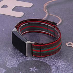 img 3 attached to 🔗 Стильные круглые резинки Joyozy для Fitbit Charge 3&amp;Fitbit Charge 4 - Регулируемый мягкий упругий ремешок-браслет для женщин и девочек, 6 дюймов