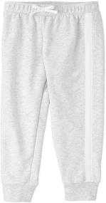 img 1 attached to Comfort Meets Style: The Children's Place Girls' Active Side Stripe French Terry Jogger Pants