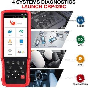 img 1 attached to 🚗 LAUNCH X431 CRP429C Automotive Diagnostic Tool - OBD OBD2 Scanner with Oil Reset, TPMS Reset, ABS Bleed, Injector Coding, IMMO, EPB, BMS, SAS, DPF, TPS, ABS SRS TCM ENG Code Reader