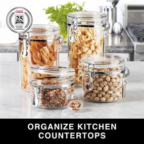 img 1 attached to 🥫 28 Ounce Clear Canister Food Storage Container by Oggi