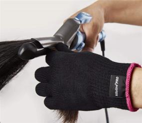 img 2 attached to 🔥 Kiloline Professional Heat Resistant Glove: Ultimate Protection for Hair Styling - Curling, Flat Iron, and Curling Wand, Fit for Left and Right Hands