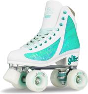 🌟 crazy skates glitz roller skates: adjustable and fixed sizes, glitter sparkle quad skates for women and girls logo