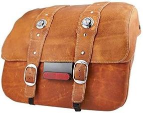 img 1 attached to 💼 Песчано-тановые седельные сумки из натуральной кожи для Indian Scout - 2880234-05