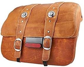 img 3 attached to 💼 Песчано-тановые седельные сумки из натуральной кожи для Indian Scout - 2880234-05