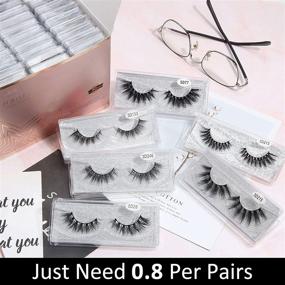img 3 attached to 💫 MAGEFY 30 Pairs 6 Styles Faux Mink Eyelashes, 16mm-20mm Lashes for Natural to Dramatic Look, Handmade Reusable Soft Fake Eyelashes with Glitter Portable Boxes