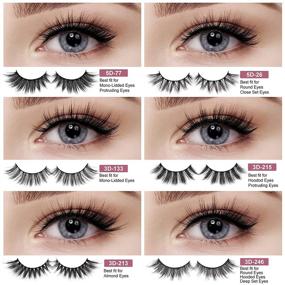 img 2 attached to 💫 MAGEFY 30 Pairs 6 Styles Faux Mink Eyelashes, 16mm-20mm Lashes for Natural to Dramatic Look, Handmade Reusable Soft Fake Eyelashes with Glitter Portable Boxes